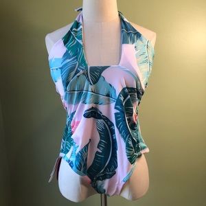 NWT! PatPat Halter Maternity One-Piece Swimsuit - Size Large